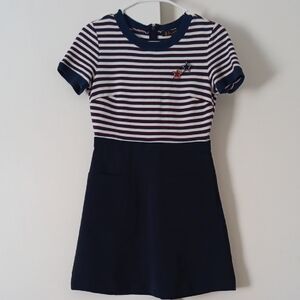 Navy Striped Dress